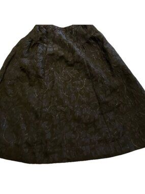 Scoop Women's S (4-6) Night Sky With Blue Shimmer Floral Jacquard Midi‎ Skirt